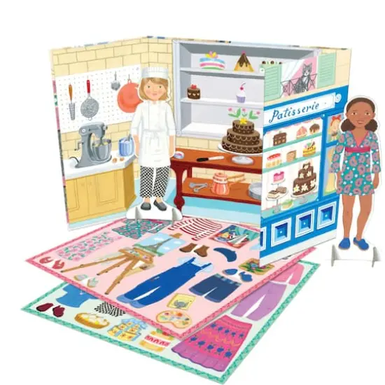 eeBoo Baker & Painter Paper Dolls Reusable Set {3}