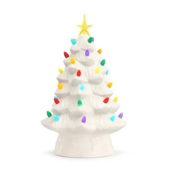 12" White Nostalgic Christmas Tree {1}