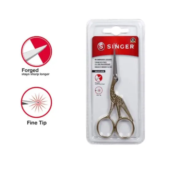 SINGER&reg; 10" ProSeries&trade; Tailor Scissors & 4" Stork Embroidery Scissors Set {8}