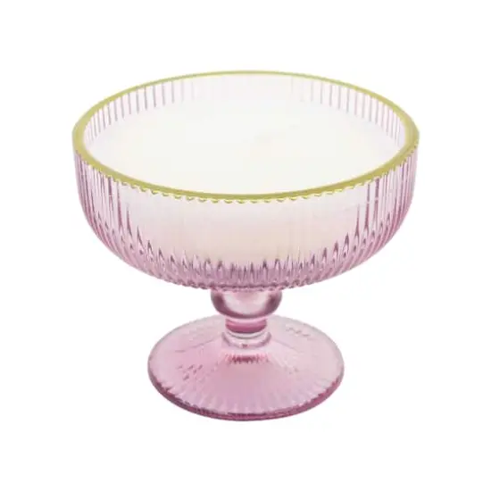 7oz. Harvest Pomegranate Scented Vintage Glass Candle Purple {3}