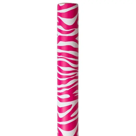 JAM Paper Safari Pink & White Zebra Gift Wrap, 2ct. {4}