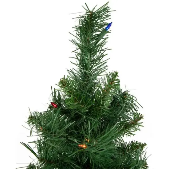 2ft. Pre-Lit Royal Pine Artificial Christmas Tree, Multicolor Lights {4}