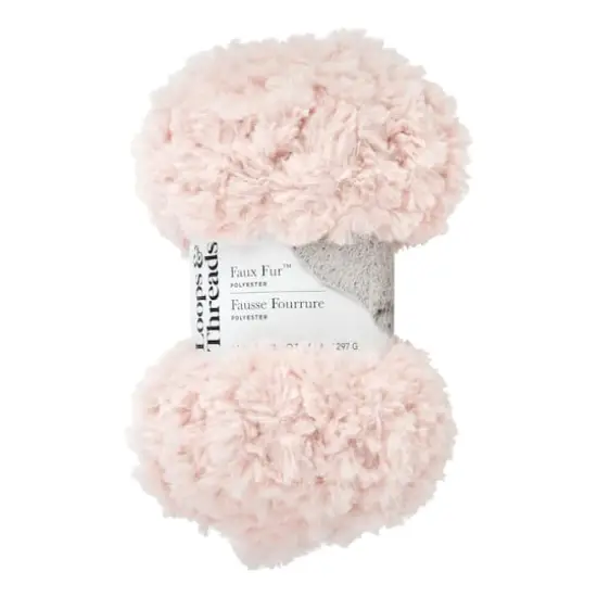 Faux Fur&trade; Yarn by Loops & Threads&reg; Pink {1}