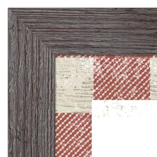 Red Buffalo Check Holiday Phrases Print in Western Gray Frame {4}
