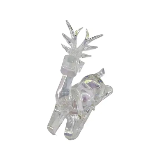 7.25" Clear Acrylic Sitting Reindeer Tabletop D&eacute;cor by Ashland&reg; {4}