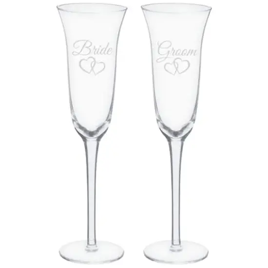 5.4oz. Bride & Groom Toasting Glasses {3}