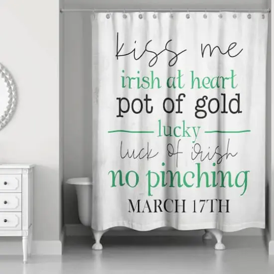 Irish St Patricks Saying Shower Curtain 71" x 74" Shower Curtain {3}