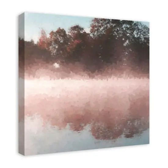 Tree Lake Reflection Canvas Wall Art {3}