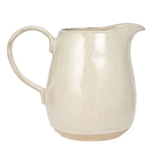 Hello Honey&reg; 64oz. Cream Speckled Reactive Glaze Stoneware Pitcher {9}