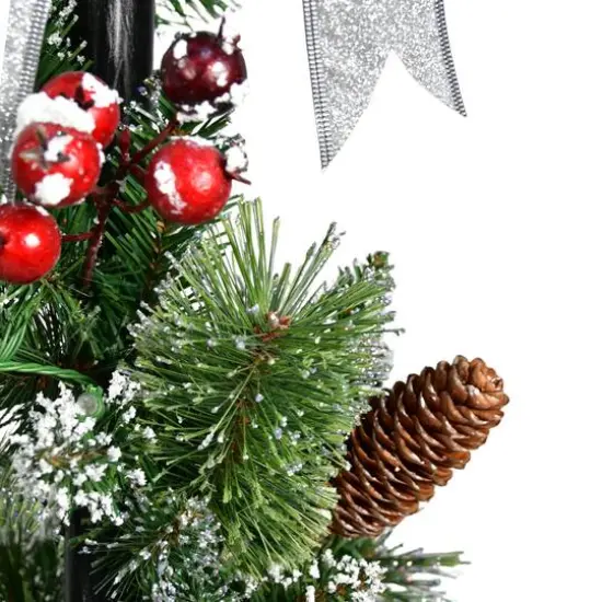 4ft. Pre-Lit Artificial Lamp Posts with Decorative Pot, 2ct. {6}