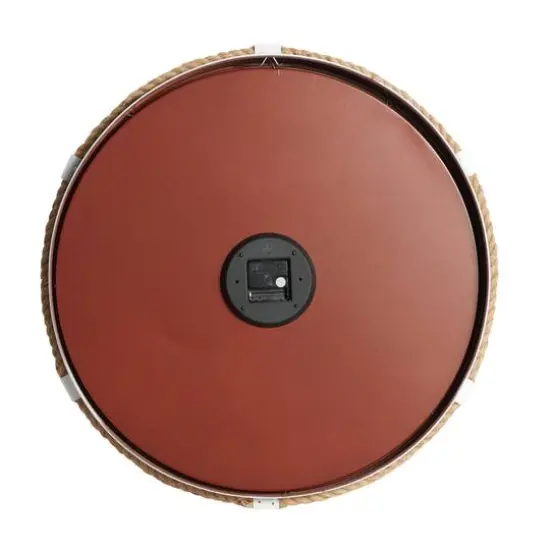 Turquoise Coastal Metal Wall Clock {8}