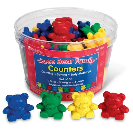 Learning Resources Three Bear Family Counters, 80ct. {1}