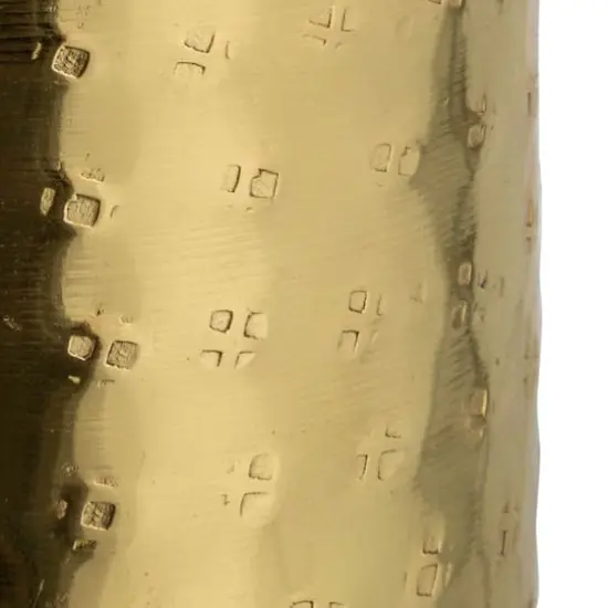 Hello Honey&reg; Antique Gold Hammered Metal Taper Candle Holder Set {4}