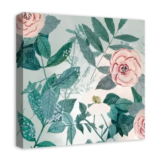 Green & Pink Botanical Canvas Wall Art {3}
