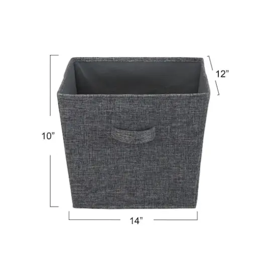 Household Essentials Tapered Fabric Storage Bins, 2ct. Graphite {4}