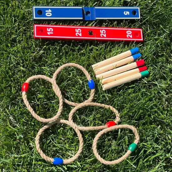 Giant Quoits Wooden Ring Toss Game {4}