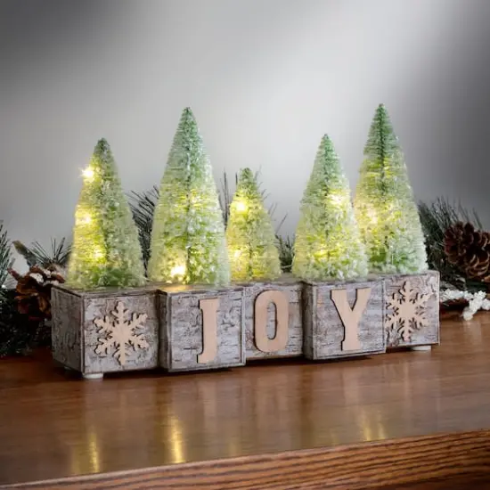 Haute Decor Lighted JOY Christmas Wood Blocks {3}