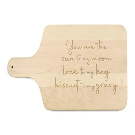 The Sun to my Moon 17" x 8" Maple Paddle Cutting Board {1}