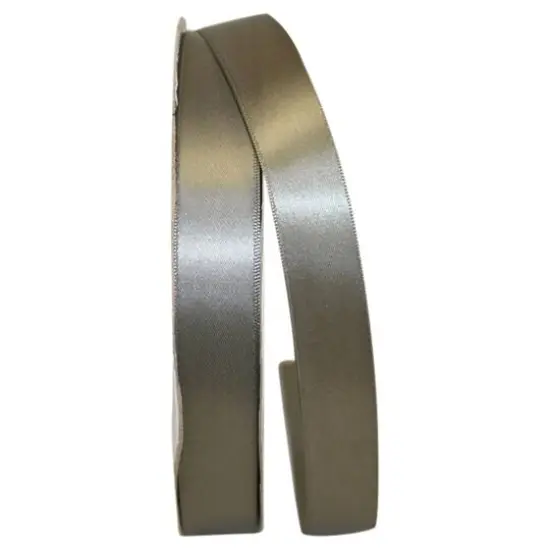 JAM Paper 7/8" x 100yd. Double Face Satin Ribbon Old Willow {1}