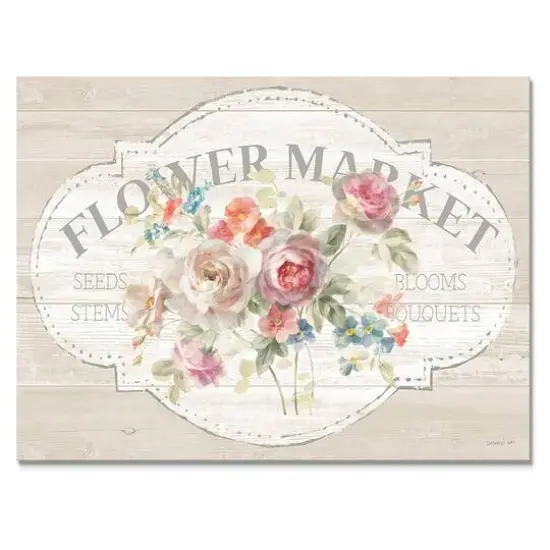  Designart - RW Cottage Garden I on wood - Cottage Canvas Wall Art {2}