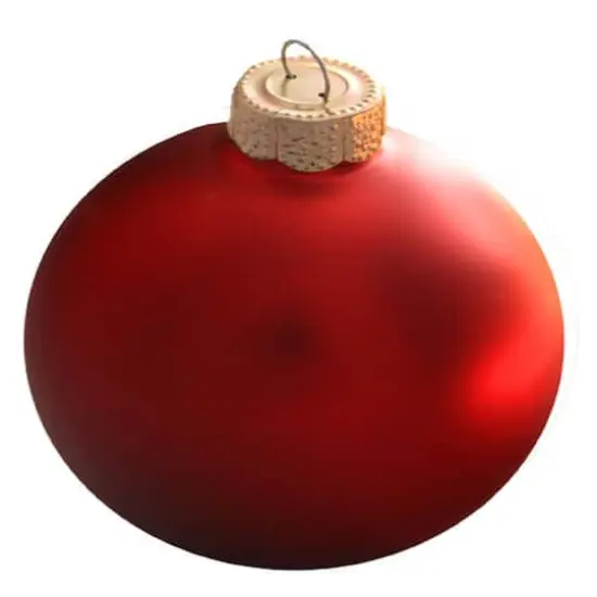 Whitehurst 4ct. 5" Matte Glass Ball Ornaments Red Matte {1}