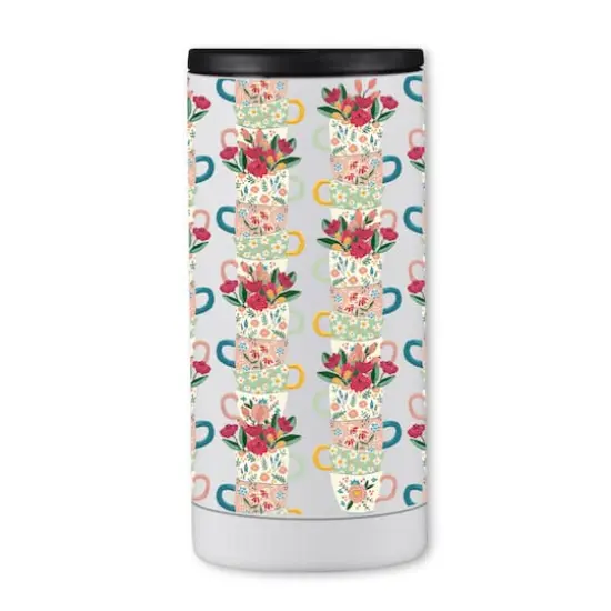 Stacked Teacup Pattern 12oz. Koozie {3}