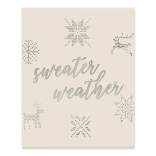 Sweater Weather Snow 8x10 Tabletop Canvas {1}