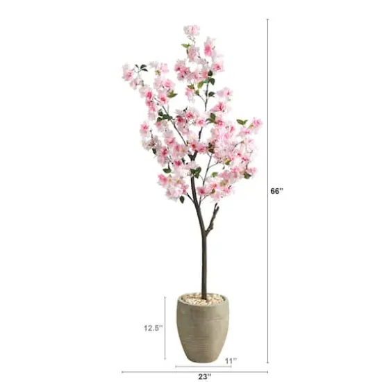 5.5ft. Cherry Blossom Tree in Sand Colored Planter {3}