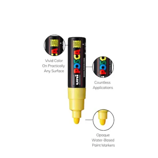 uni&reg; POSCA&reg; PC-7M Bullet Marker Yellow {5}