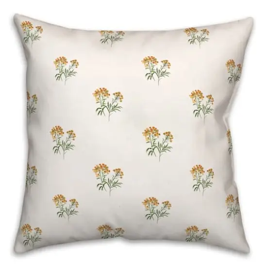 18" Small Blooms Indoor/Outdoor Pillow White {1}