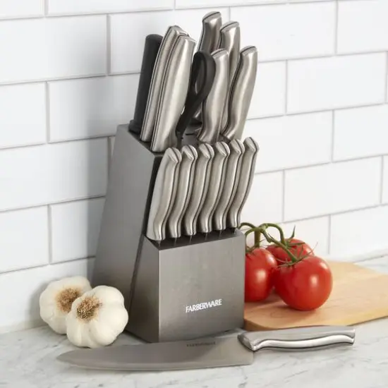 Farberware Stamped Stainless Steel & Graphite 15-Piece Cutlery Set {6}