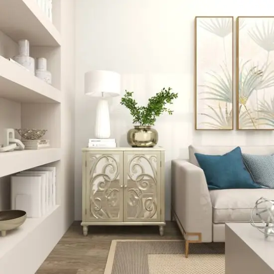 8" Gold Aluminum Brushed Vase with Hammered Top {13}