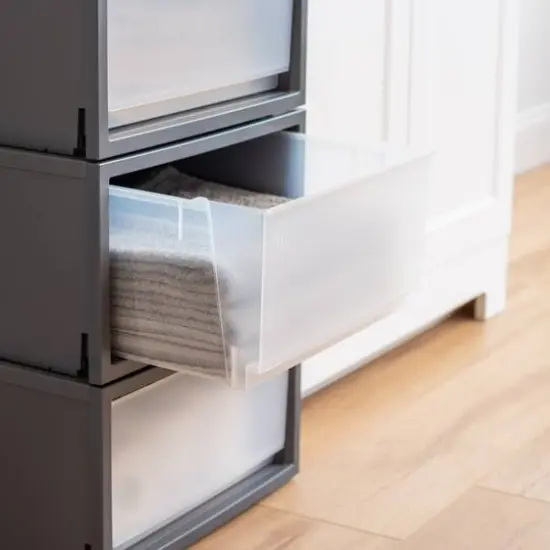 IRIS Gray Box Chest Drawer, 3ct. {4}