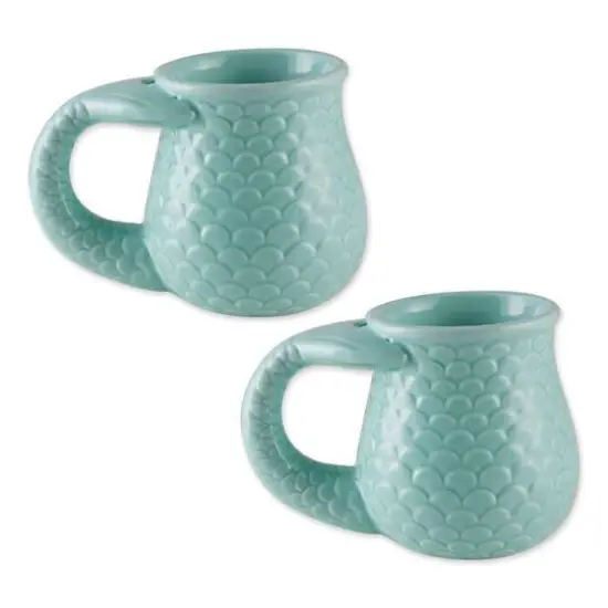 DII&reg; Mermaid Scales Ceramic Mugs, 2ct. {1}