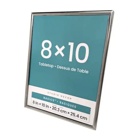 Basics&trade; 8" x 10" Silver Rounded Metal Frame by Studio D&eacute;cor&reg; {7}