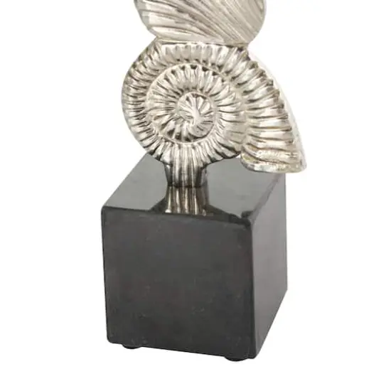 Aluminum Seashell Candle Holder Set Silver {5}