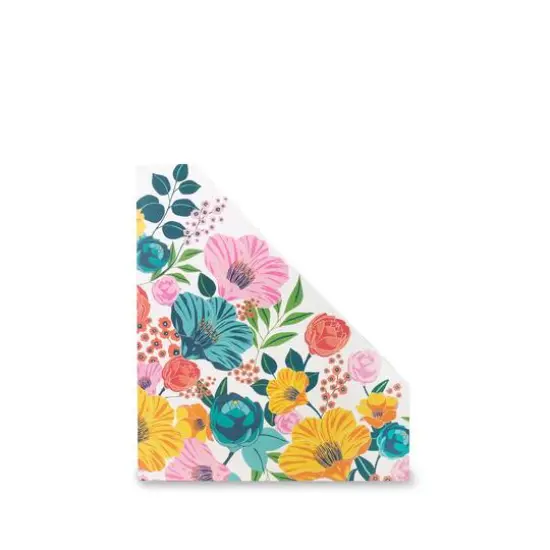 Steel Mill & Co.&reg; Garden Blooms Cream Magazine Holder Set {3}