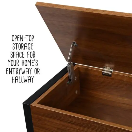 Honey Can Do Walnut Entryway Shoe Storage & Bench {17}