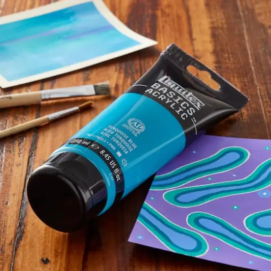Liquitex BASICS&reg; Acrylic Paint, 8.5oz. 046 Turquoise Blue {3}