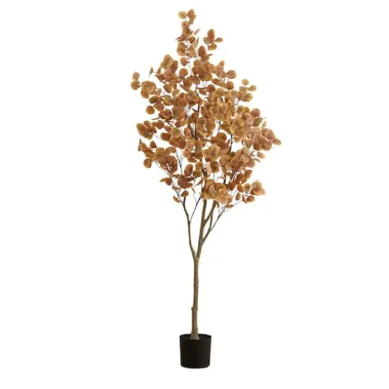 7ft. Artificial Autumn Fall Eucalyptus Tree {1}