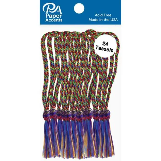 PA Paper&trade; Accents Rainbow Tassels, 24ct. {1}