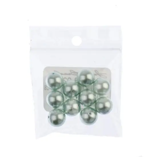 Preciosa Maxima 10mm Glass Nacre Pearls, 10ct. Light Blue {3}