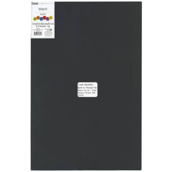 Essentials by Leisure Arts Black Foam Sheets, 15ct. {1}