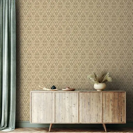 Tommy Bahama&reg; Rattan Lattice Peel & Stick Wallpaper Hemp {4}