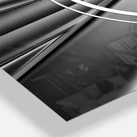 Designart Futuristic Crystal Background Multipanel Wall Clock {4}