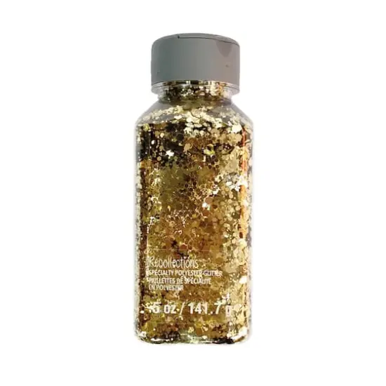 Glitzy Mix Specialty Polyester Glitter by Recollections&trade;Gold {1}