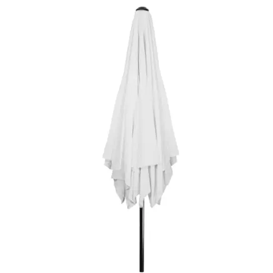 8.85ft. Outdoor Patio Lotus Umbrella White {4}