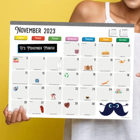 TF Publishing 2023 - 2024 Every Day's A Holiday Medium Desk Pad Monthly Blotter Calendar {7}