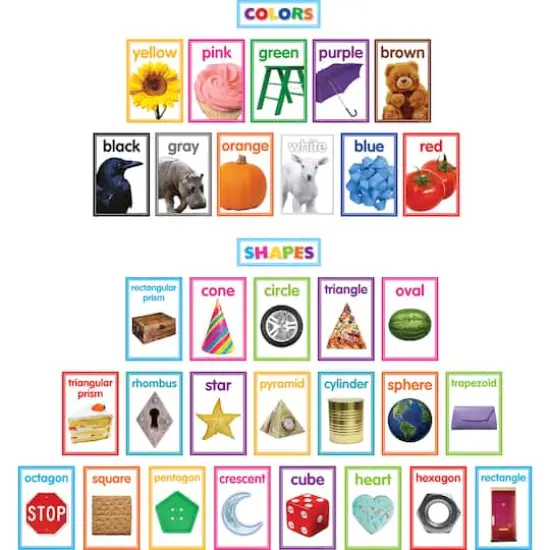Teacher Created Resources Colorful Photo Shapes & Colors Cards Bulletin Board Set, 33ct. {1}