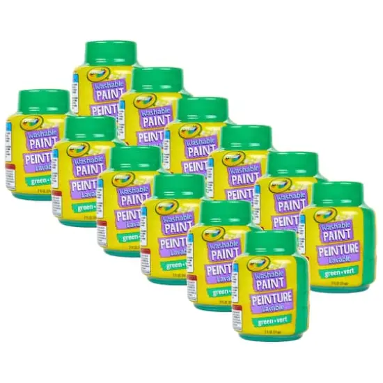 Crayola&reg; 2oz. Green Washable Paints, 12ct. {1}